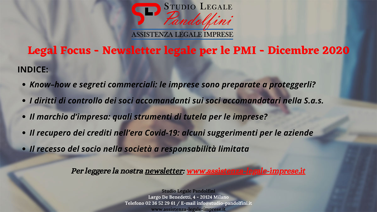 INDICE NEWSLETTER DICEMBRE 2020